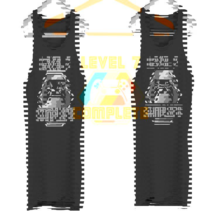Vintage Retro 7º Aniversario De Boda Divertido Nivel 7 Completo Camiseta sin mangas