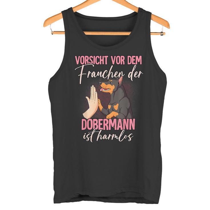 Vorsichtor Dem Frauchen Dobermann Tank Top