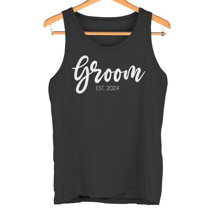 Wedding Groom Est 2024 Groom Tank Top