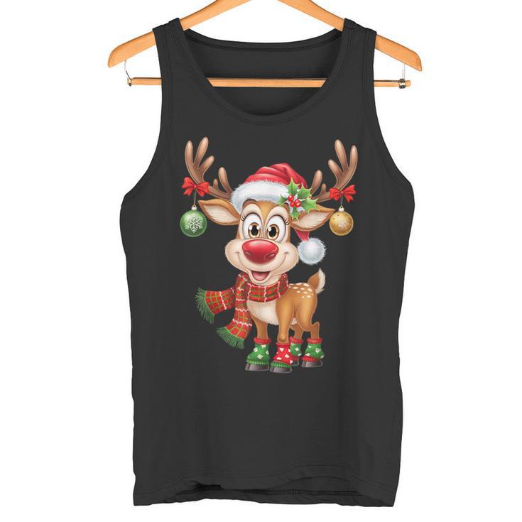 Weihnachten Rentier Rudolph Lustig Geschenk Tank Top