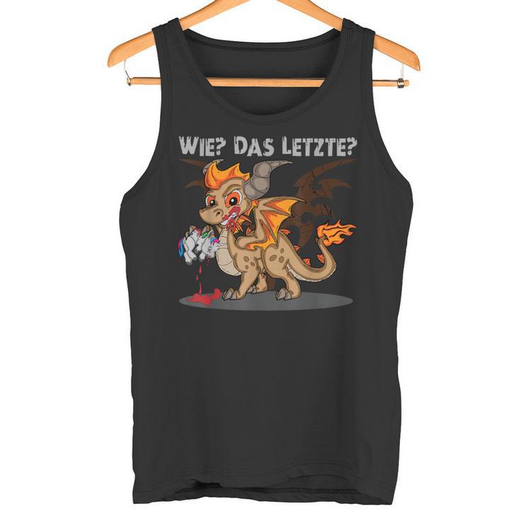 Wie Das Letzte Dragon Eats Unicorn Tank Top