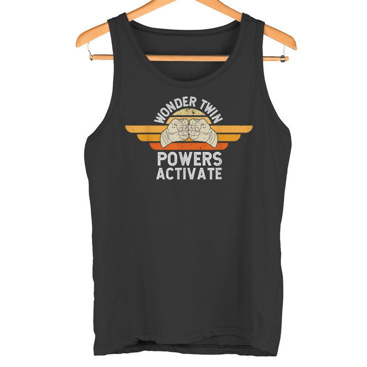 Wonder Twin Powers Activate Superhero Twins Geschwisterbindung Tank Top