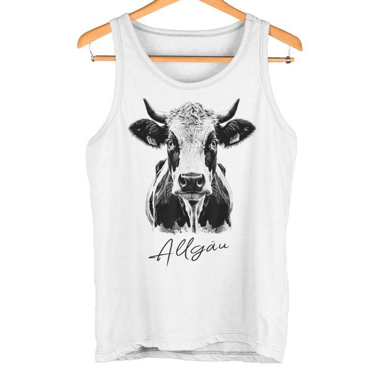 Allgäu Alpsintage Cow Bavaria Souvenir Fun Gray Tank Top