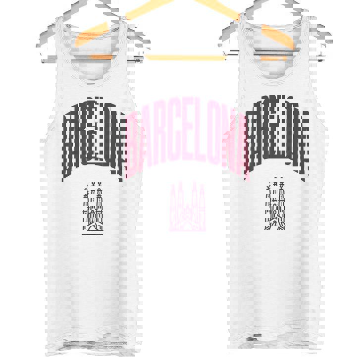 Barcelona Ciudad Estilo Retro Clásico De Los 90 Camiseta sin mangas