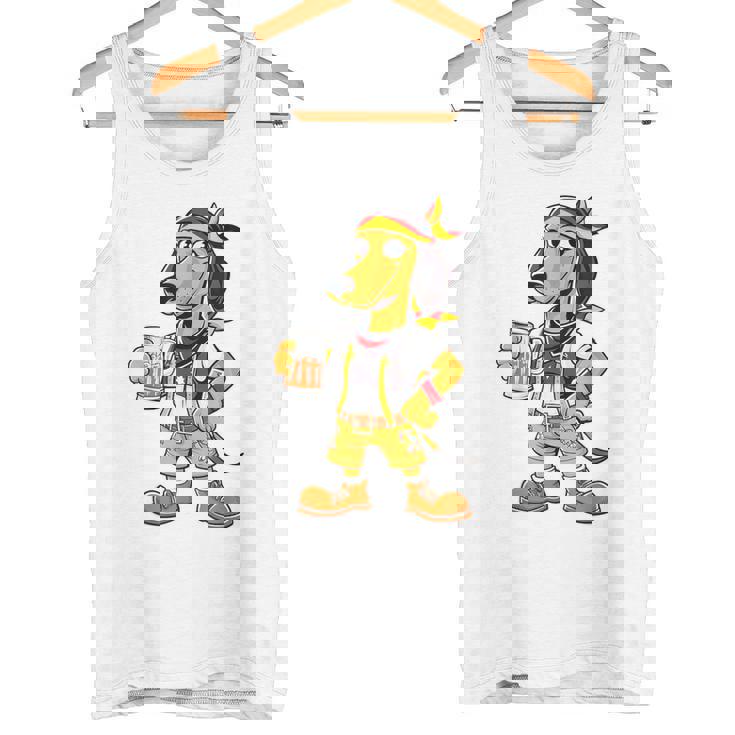 Bassotto Tedescoestiti Oktoberfest Lederhosen Uomini Prost Canotta