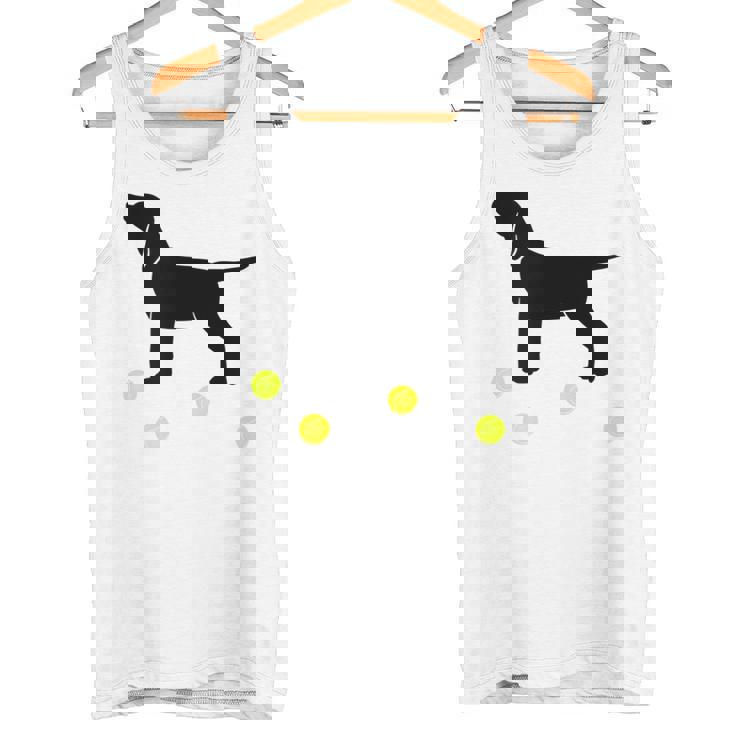 Beagle Puppy Dog Plays Fetch With Yellow Tennis Balls Tank Top