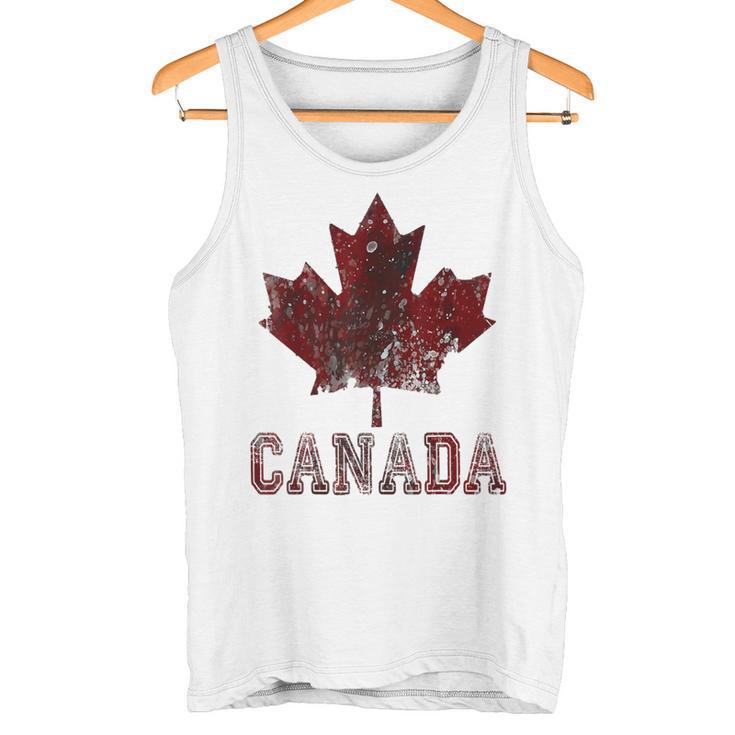 Canada Flag Canada Canada Flag Canada Map Gray Tank Top