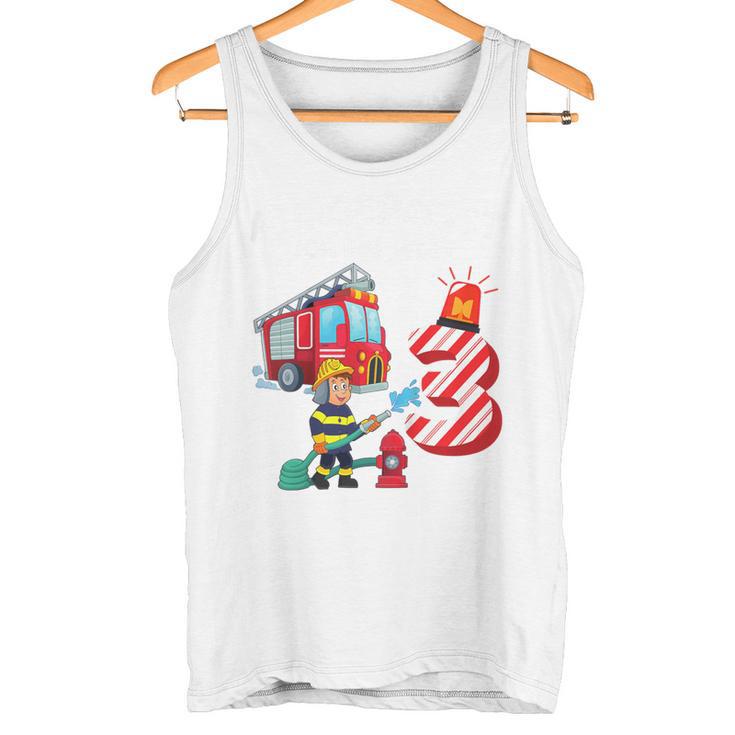 Children's Birthday Feuerwehr Aufgepasst Ich Bin Jetzt 3 Jahre Tank Top