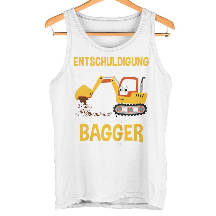 Children's Excuse Das Ich Zu Spät Bin Digger Driver Boy Digger 80 Tank Top