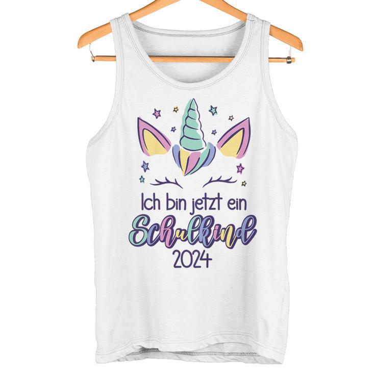 Children's Hurra Ich Bin Jetzt Ein Schulkind 2024 Unicorn First Day At School Tank Top