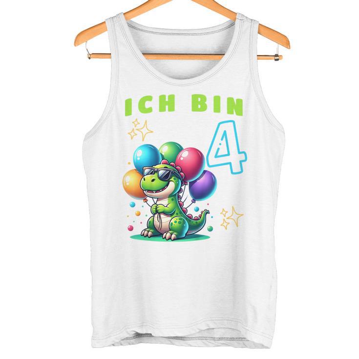 Children's Ich Bin 4 Jahre Alt Dino 4Th Birthday Tank Top