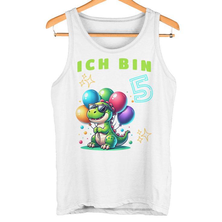 Children's Ich Bin 5 Jahre Alt Dino 5Th Birthday Tank Top