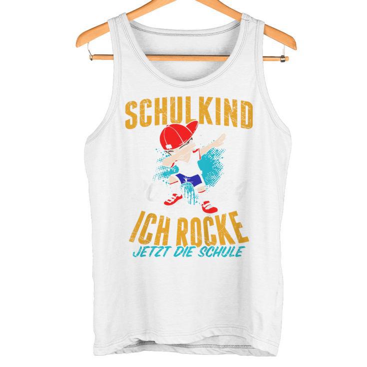 Children's Schulkind 2024 Boys I Rocke Jetzt Die Schule Football Tank Top