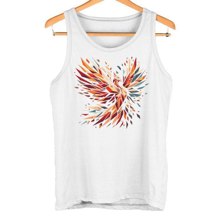 Cooles Phönix-Vogel-Symbol Im Kubismus-Kunst-Stil Weihnachten Tank Top