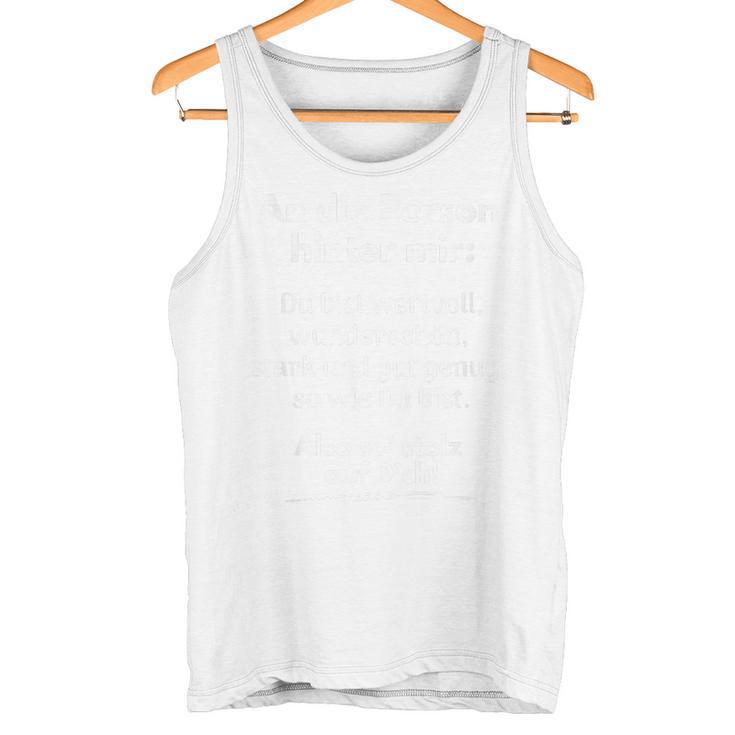 Du Bist Gut Genug Tank Top