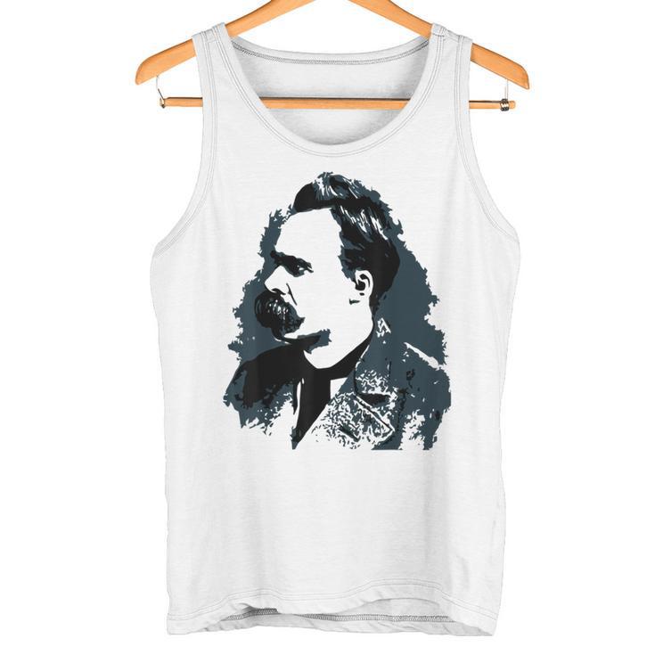 Friedrich Nietzsche Portraitsector Drawing Gray Tank Top