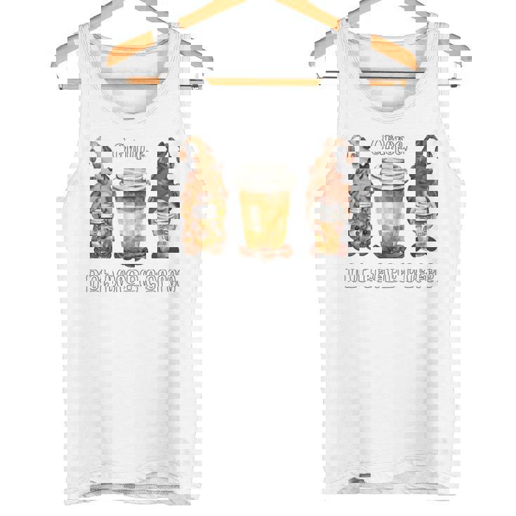 Gnope Not Before Coffee Cute Gnome Graphic Coffee Cup Beans Tank Top