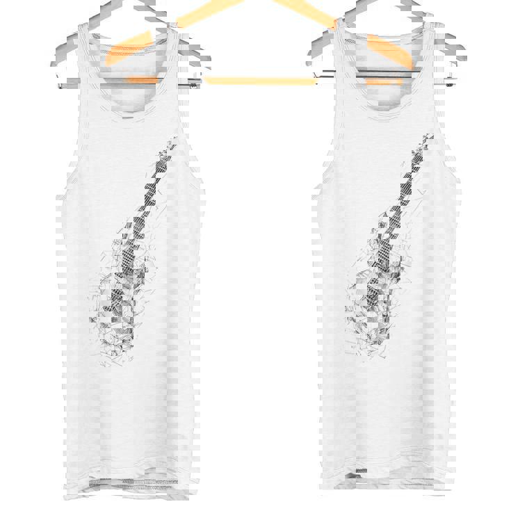 Guitarra Música Instrumento Motivo Ilustración Guitarra Camiseta sin mangas