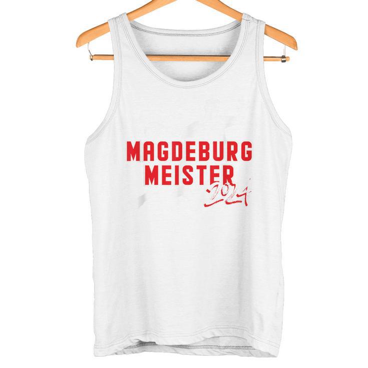 With Handball Team Magdeburg Fan Saxony-Anhalt Green Green Tank Top