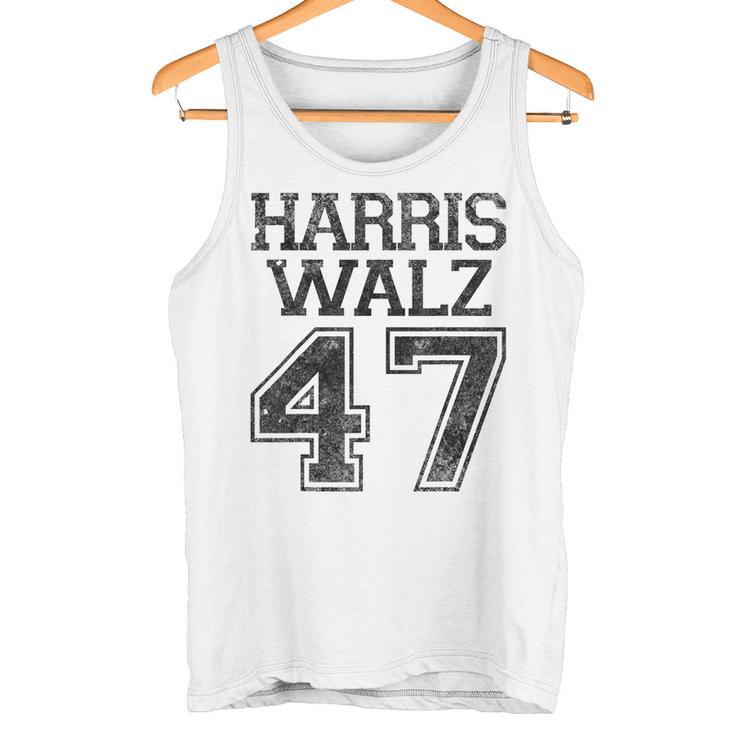 Harris Walz 2024 For President Kamala Harris Tim Waltz Gray Tank Top