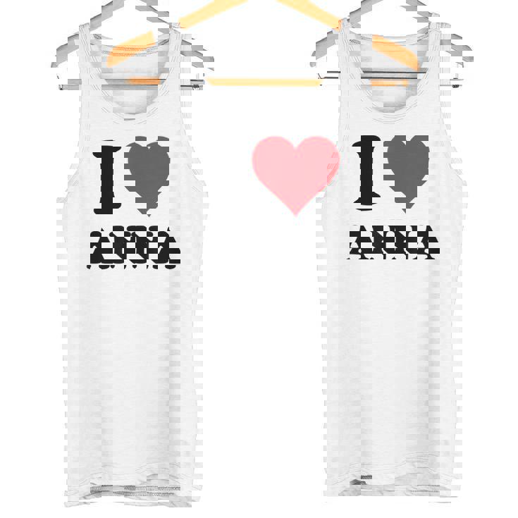 I Heart Anna First Name I Love Personalized Stuff Canotta