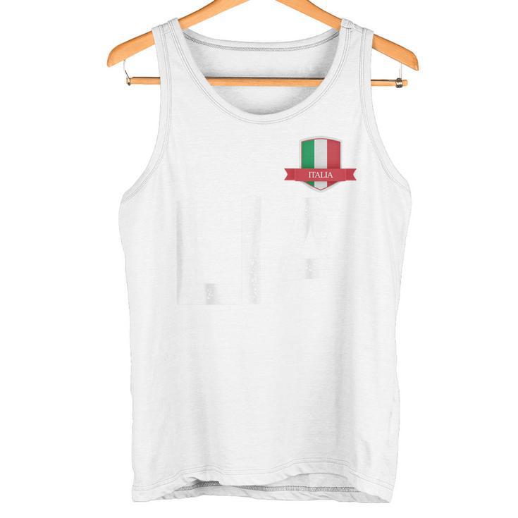 Italian Flag Letter L And I And A Italy Italy Red Tank Top