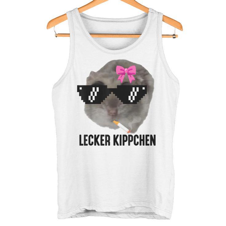 Lecker Kippchen X Sad Hamster Meme Kippe Zigarette Smoking Tank Top