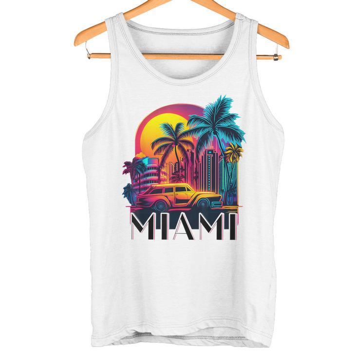 Miami Floridaibrant Colorful Miami Souvenir Tank Top