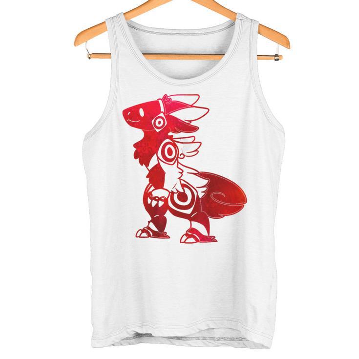 Protogen Fursuit Furry Red Krawattenfarbe Fursona Tank Top