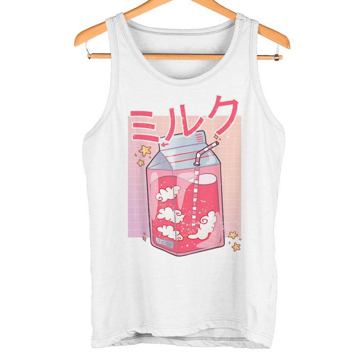 Retro 90S Soft Grunge Japanese Kawaii Strawberry Milk Tank Top