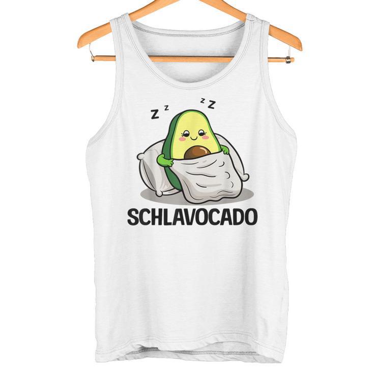 Schlavocado Official Sleep Pyjamas Sleep Avocado Gray Tank Top