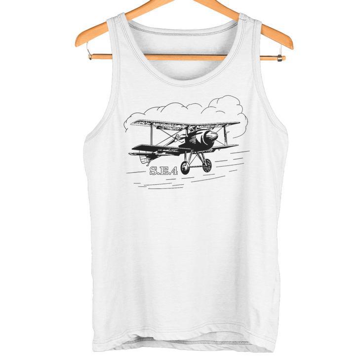 Se4 Britischer Doppeldecker Fliegende Wolken Tank Top