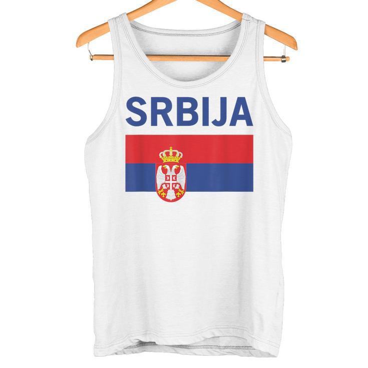 Serbian Flag Football Fan Serbia Srbija Tank Top