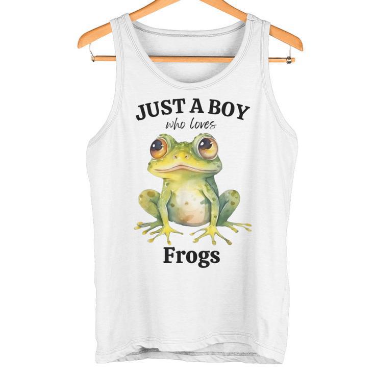 Solo Un Niño Que Ama Las Ranas Para Los Niños Que Aman Los Anfibios Camiseta sin mangas