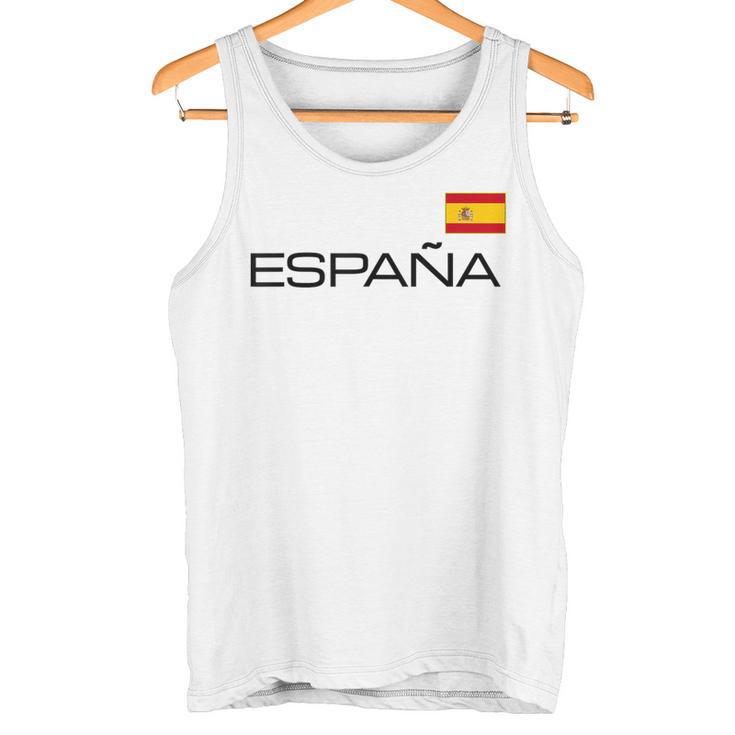 Spain Flag España Athletic Sports Jersey Style Tank Top