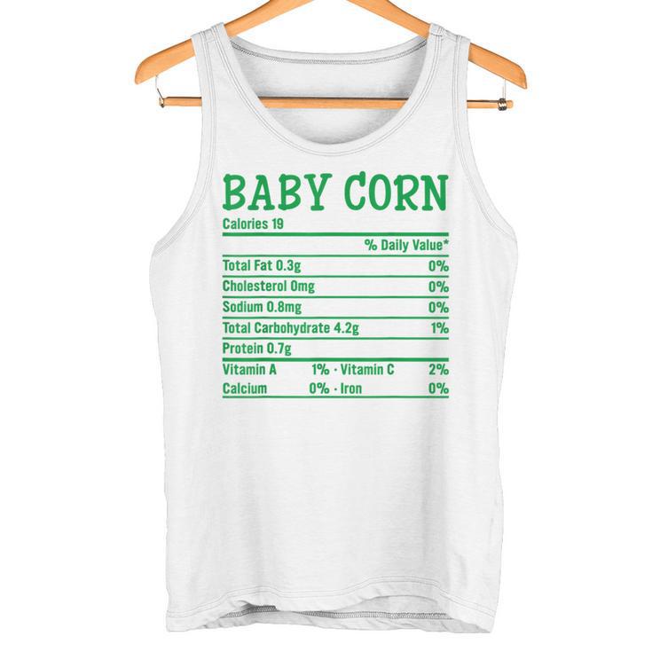 Thanksgiving Christmas Food Facts Baby Corn Nutrition Tank Top