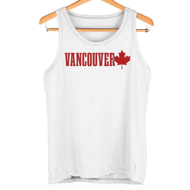 Vancouver Bc Canada Maple Leaf Canadian Flag Pride Tank Top