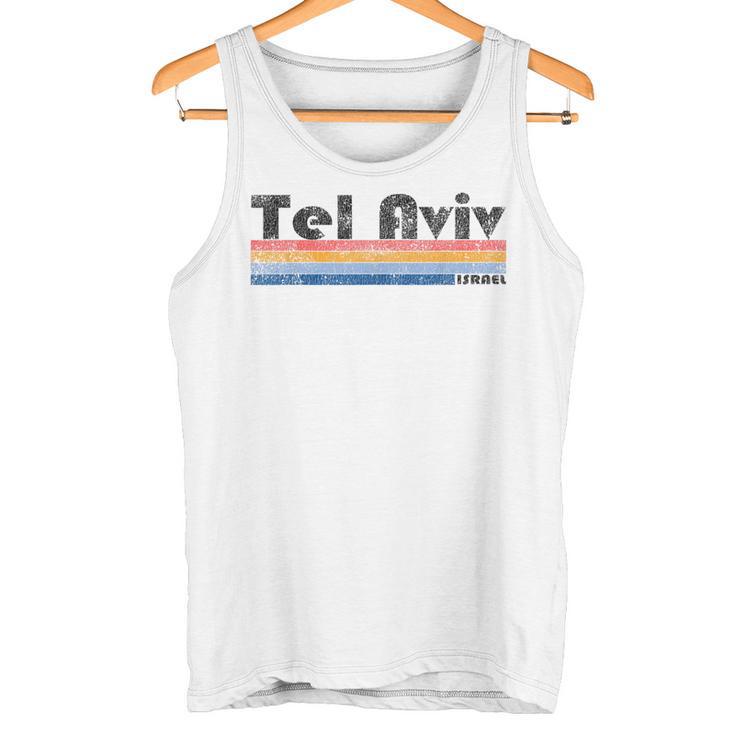 Vintage 1980S Style Tel Aviv Israel Gray Tank Top