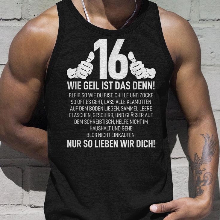 16Th Birthday Nager 16 Years Wie Geil Ist Das Denn Tank Top Geschenke für Ihn