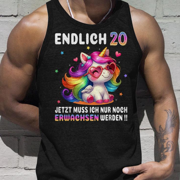 20 Geburtstag Geschenke Frau 20 Jahre Einhorn Party Outfit Tank Top Geschenke für Ihn