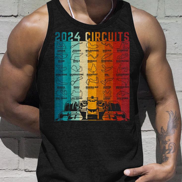 2024 Schedule Formula Racing Formula Car Retrointage Tank Top Geschenke für Ihn