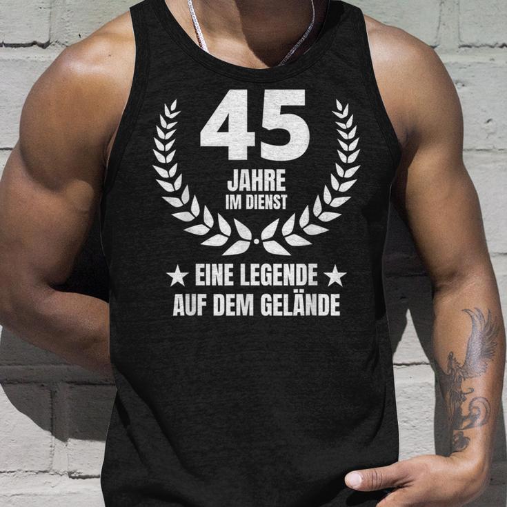 45 Jahre Service Jubiläum 40 Jahre Im Dienst Work Tank Top Geschenke für Ihn