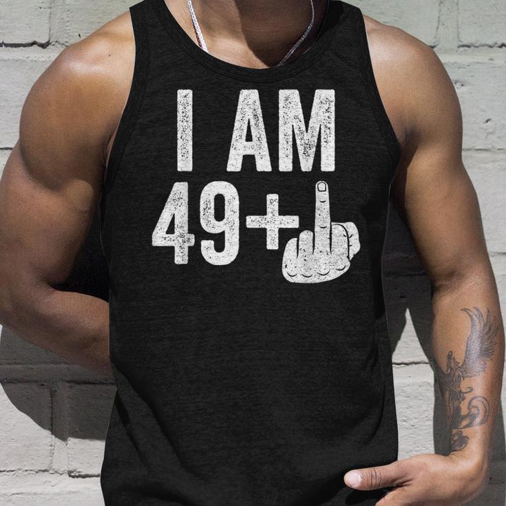 I Am 49 Plus Middle Finger 50Th Birthday Tank Top Geschenke für Ihn