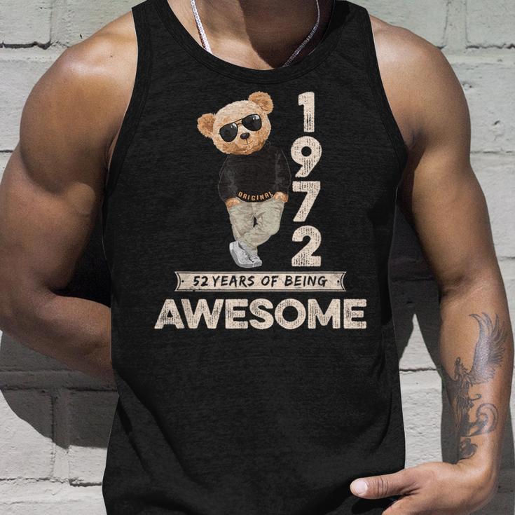 52 Geburtstag Herren Damen 1972 Original Awesome Teddybär Tank Top Geschenke für Ihn