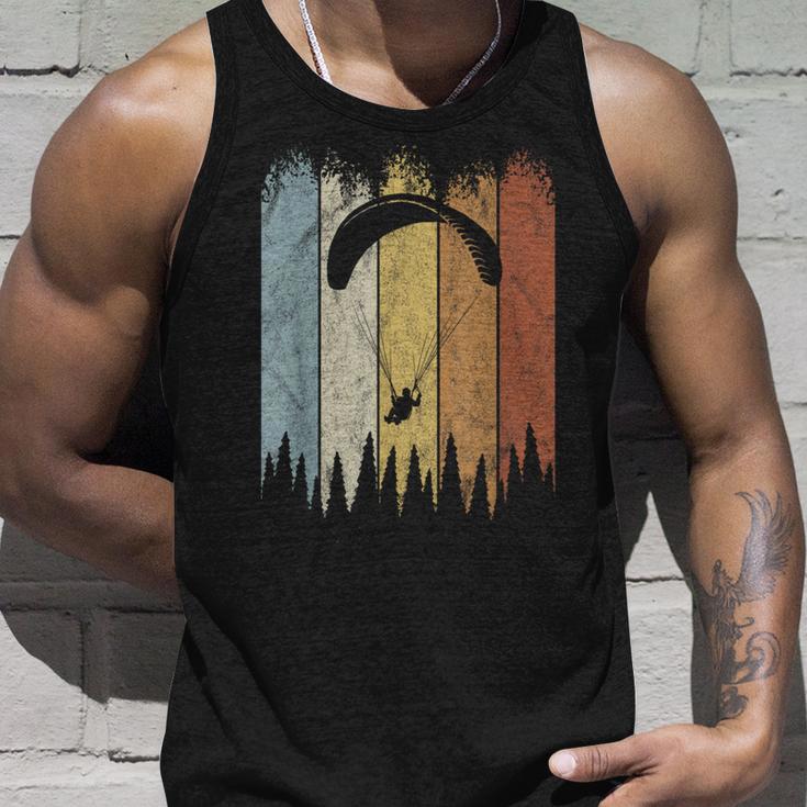 80S Retro Paragliding Silhouette Skydiving Paragliding Tank Top Geschenke für Ihn