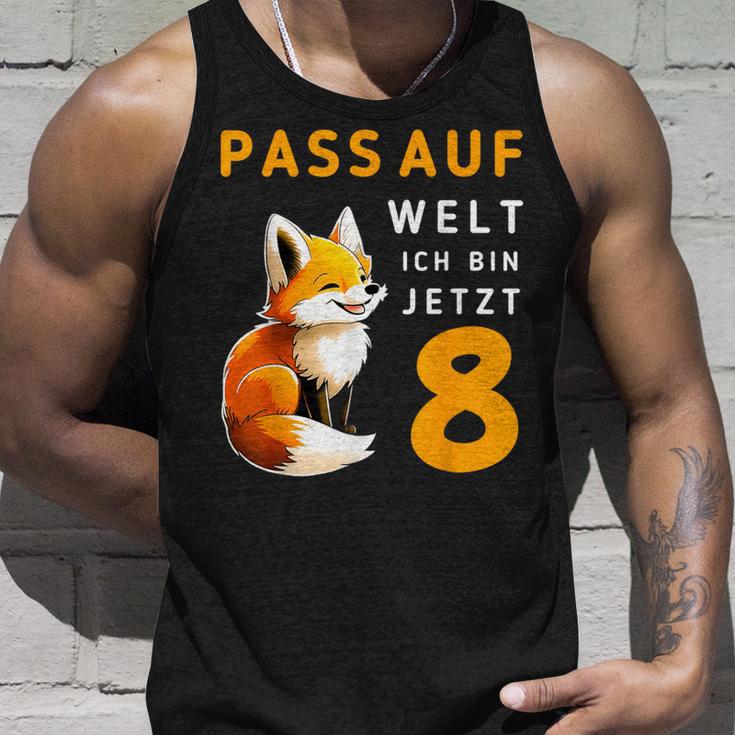 Achte Geburtstag Pass Auf Welt Ich Bin Jetzt 8 Acht Tank Top Geschenke für Ihn