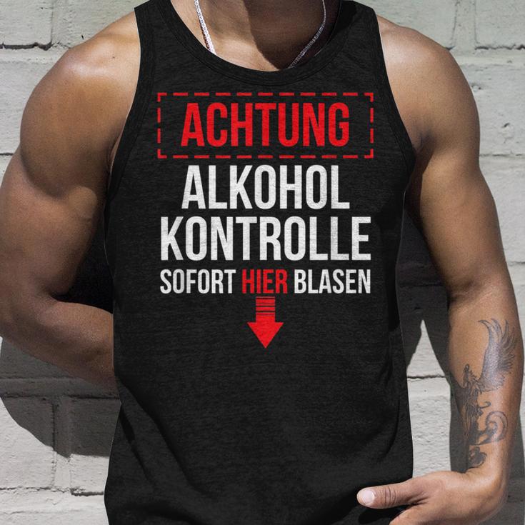 Achtung Alkohol Control Immediate Hier Blasen Tank Top Geschenke für Ihn