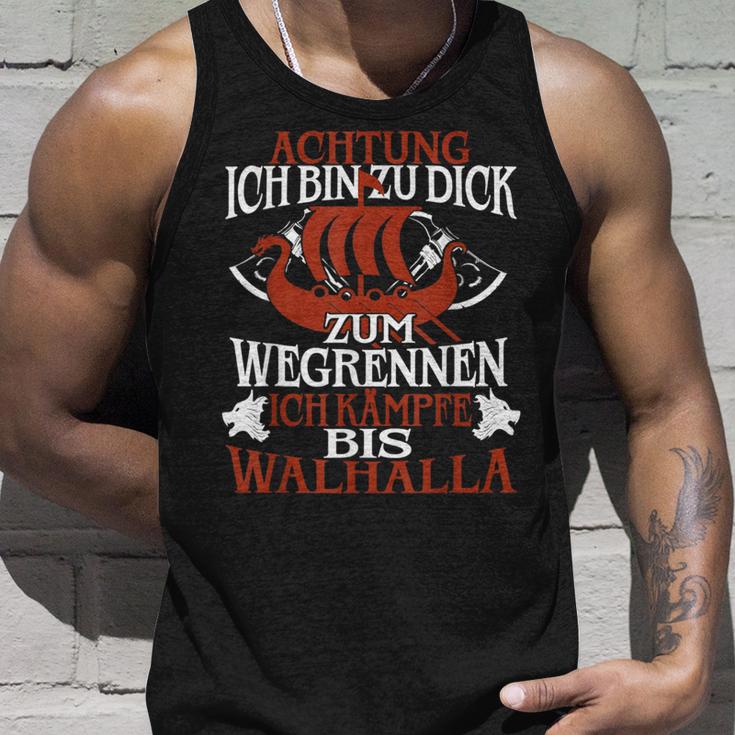 Achtung Ich Bin Zu Dick Zum Wegrenneniking Tank Top Geschenke für Ihn