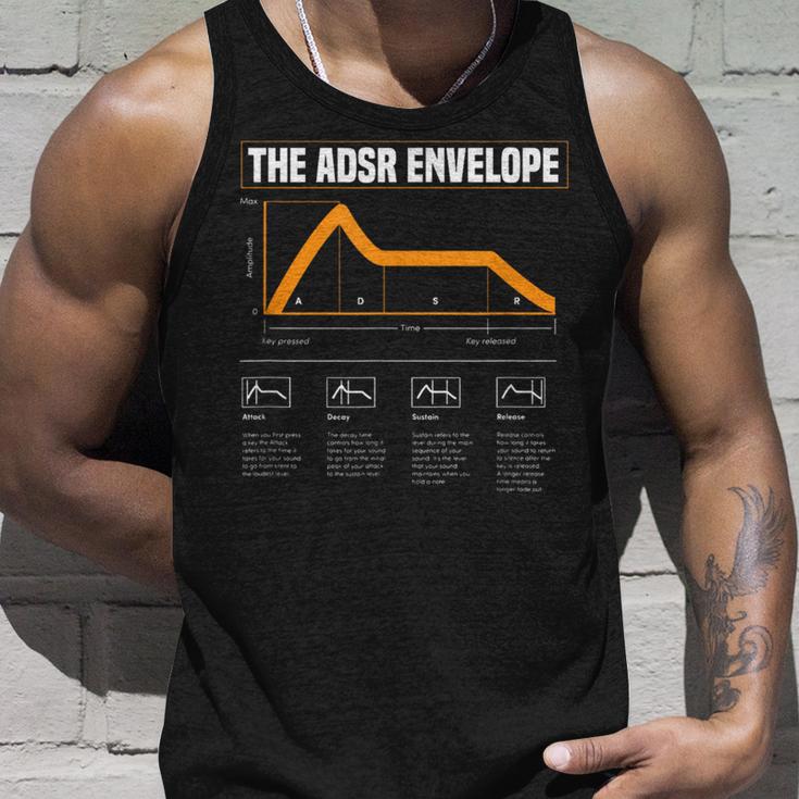 Adsr Modular Lebenswellenform Synth Nerd Synthesizer Tank Top Geschenke für Ihn