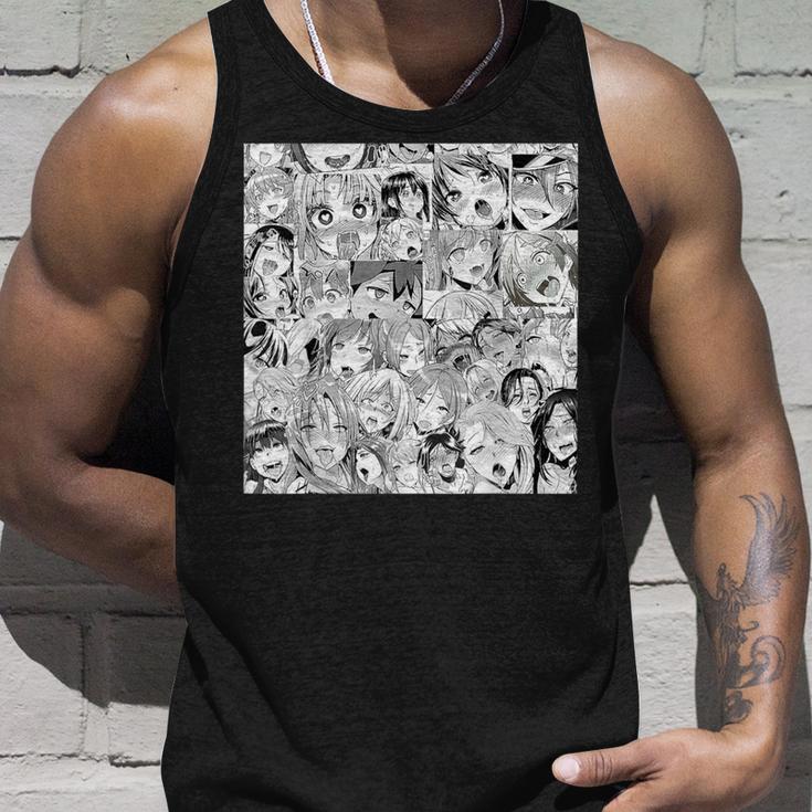 Ahegao Otaku Anime Dripping Drooling Anime Weeb Love Tank Top Geschenke für Ihn